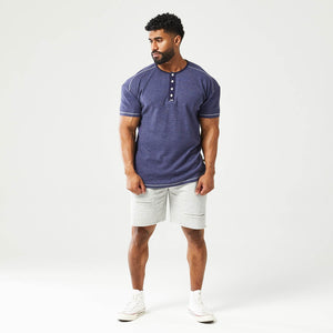 Golden Era Waffle Top Short Sleeves - Patriot Blue