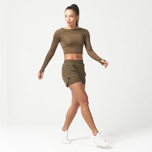 LAB360° Impact Crop Top - Dark Olive