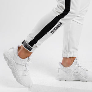 HYPE Joggers - White with Black Panel