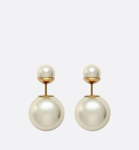 Dior Tribales Earrings • Gold-Finish Metal and White Resin Pearls
