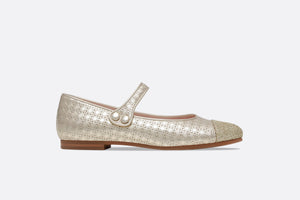 Ballerina Flat • Gold Microcannage Lambskin