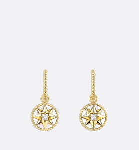Rose des Vents Earrings • Yellow Gold, Diamonds and Mother-of-pearl