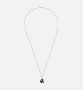 Rose Céleste Medallion Necklace • Yellow and White Gold, Diamond, Onyx and Mother-of-pearl