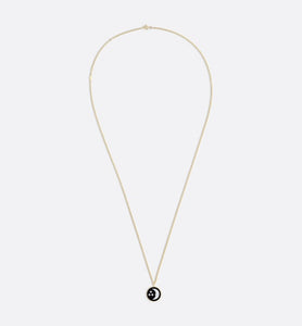 Rose Céleste Medallion Necklace • Yellow and White Gold, Diamond, Onyx and Mother-of-pearl