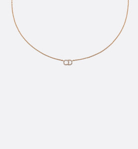 Clair D Lune Necklace • Gold-Finish Metal and White Crystals