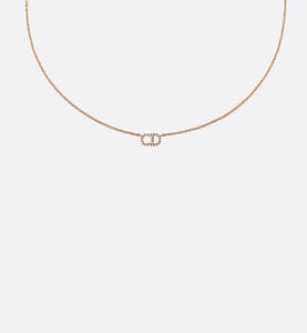 Clair D Lune Necklace • Gold-Finish Metal and White Crystals