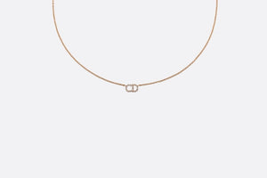 Clair D Lune Necklace • Gold-Finish Metal and White Crystals