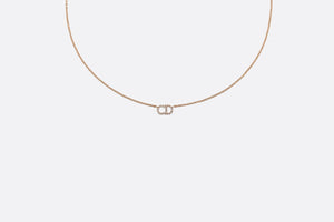 Clair D Lune Necklace • Gold-Finish Metal and White Crystals