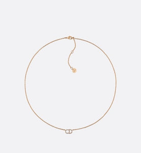 Clair D Lune Necklace • Gold-Finish Metal and White Crystals