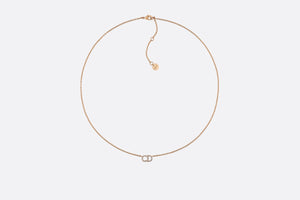 Clair D Lune Necklace • Gold-Finish Metal and White Crystals