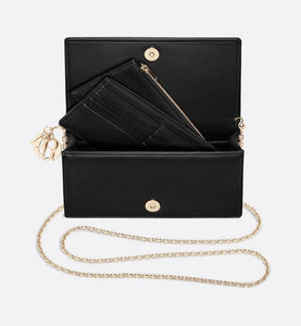 Lady Dior Pouch • Black Cannage Lambskin