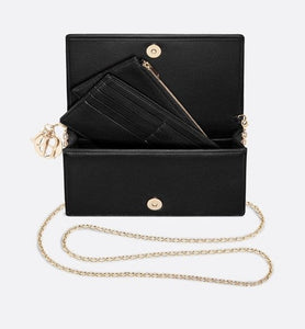 Lady Dior Pouch • Black Cannage Lambskin