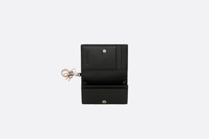 Lady Dior Flap Card Holder • Black Cannage Patent Calfskin