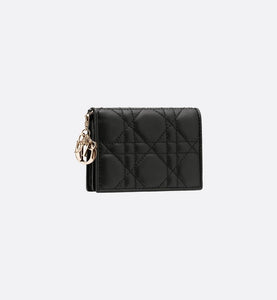 Lady Dior Flap Card Holder • Black Cannage Lambskin