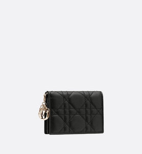 Lady Dior Flap Card Holder • Black Cannage Lambskin