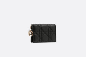 Lady Dior Flap Card Holder • Black Cannage Lambskin