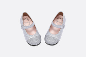 Ballerina Flat • Silver Microcannage Lambskin