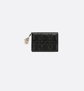 Lady Dior Flap Card Holder • Black Cannage Lambskin