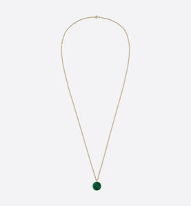 Rose des Vents Medallion Necklace • Yellow Gold, Diamond and Malachite