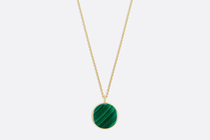 Rose des Vents Medallion Necklace • Yellow Gold, Diamond and Malachite