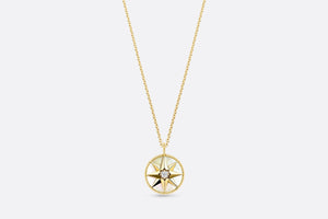 Rose des Vents Medallion Necklace • Yellow Gold, Diamond and Mother-of-pearl