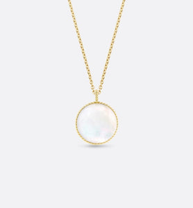 Rose des Vents Medallion Necklace • Yellow Gold, Diamond and Mother-of-pearl