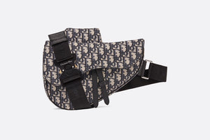 Saddle Bag Beige and Black Dior Oblique Jacquard Curated Sense
