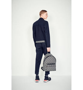 Rider Backpack • Beige and Black Dior Oblique Jacquard