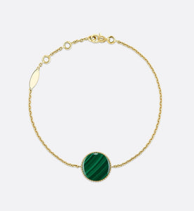Rose des Vents Bracelet • Yellow Gold, Diamond and Malachite