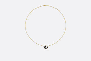 Rose Céleste Necklace • Yellow and White Gold, Diamond, Onyx and Mother-of-pearl