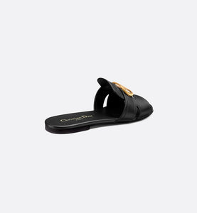 30 Montaigne Mule • Black Calfskin