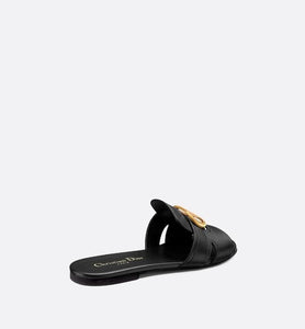 30 Montaigne Mule • Black Calfskin