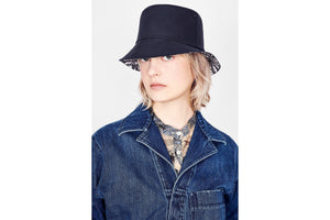 Reversible Teddy-D Dior Oblique Short Brim Bucket Hat • Black Cotton