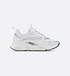 B22 Sneaker • White Technical Mesh with White and Silver-Tone Calfskin