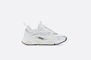 B22 Sneaker • White Technical Mesh with White and Silver-Tone Calfskin