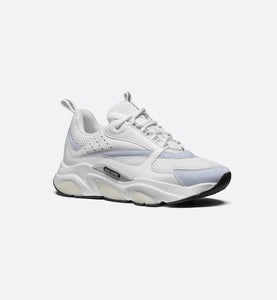 B22 Sneaker • White Technical Mesh with White and Silver-Tone Calfskin