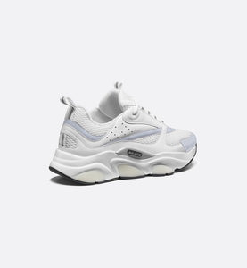 B22 Sneaker • White Technical Mesh with White and Silver-Tone Calfskin