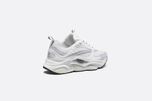 B22 Sneaker • White Technical Mesh with White and Silver-Tone Calfskin