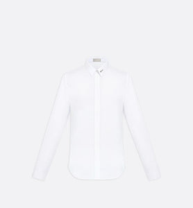 Signature Embroidery Shirt • White Cotton Poplin