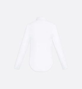 Signature Embroidery Shirt • White Cotton Poplin