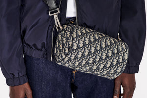 Roller Messenger Bag • Beige and Black Dior Oblique Jacquard