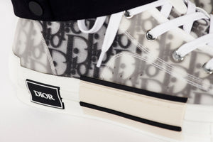 B23 High-Top Sneaker • White and Black Dior Oblique Canvas
