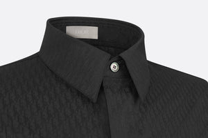 Shirt with Dior Oblique Motif • Black Cotton Jacquard