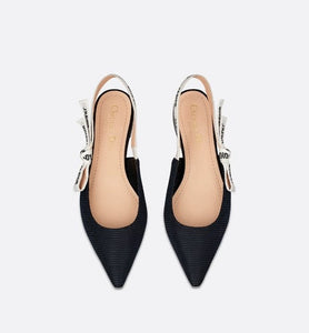 J'Adior Ballerina Flat • Black Technical Fabric