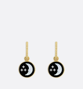 Rose Céleste Earrings • Yellow and White Gold, Diamond, Mother-of-pearl and Onyx