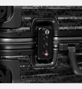 DIOR and RIMOWA Cabin Suitcase • Black Dior Oblique Aluminum
