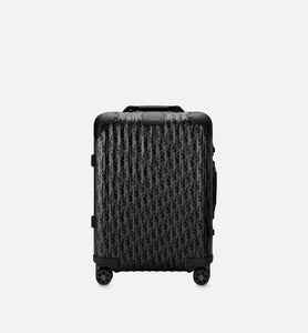 DIOR and RIMOWA Cabin Suitcase • Black Dior Oblique Aluminum