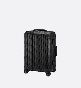 DIOR and RIMOWA Cabin Suitcase • Black Dior Oblique Aluminum