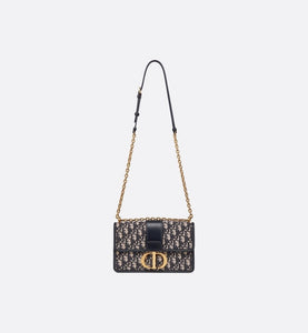 30 Montaigne Flap Chain Bag • Blue Dior Oblique Jacquard
