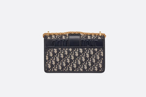 30 Montaigne Flap Chain Bag • Blue Dior Oblique Jacquard